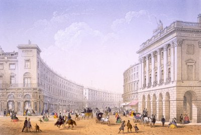 The Quadrant and Regent Street, London, 1862 by Achille Louis Martinet